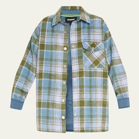 Monrow Plaid Flannel Jacket - Picture 3 of 9